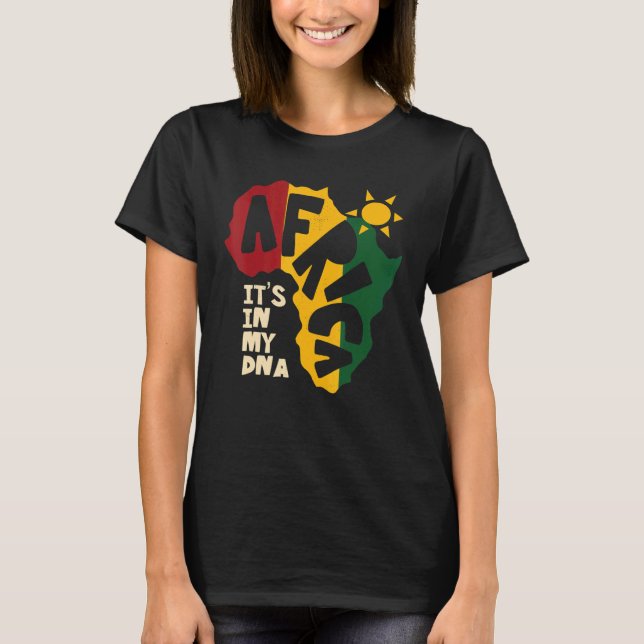 Camiseta África con sol Está en mi ADN (Anverso)