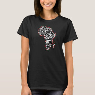 Camiseta África continental con rayas cebra