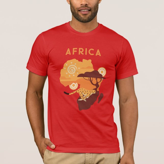 Camiseta África de nombres personalizados (Anverso)