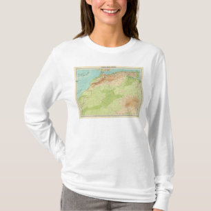 Camiseta África del noroeste con las rutas de envío