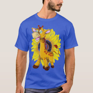 Camiseta África dulce animal amante Flor amarilla girasol G