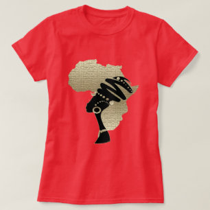 Camiseta África en oro