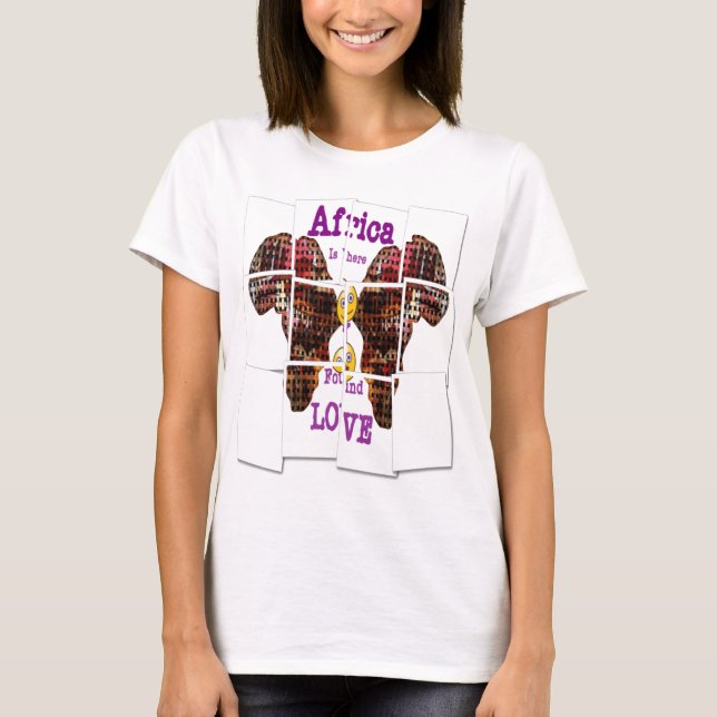 Camiseta África es donde encontré amor (Anverso)