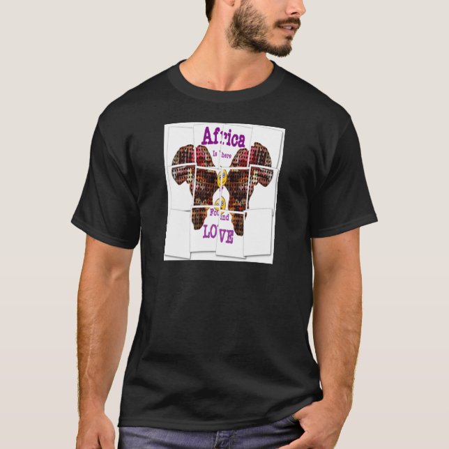 Camiseta África es donde encontré amor (Anverso)