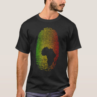Camiseta África está en mi ADN Huella africana de raíces