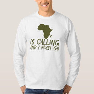 Camiseta África está llamando y debo ir Gráfico