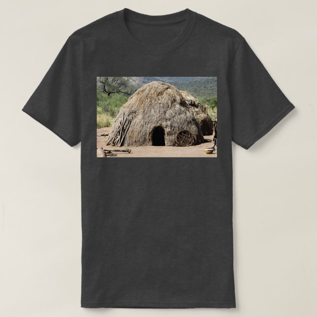 Camiseta África Etiopía Debub Omo Zone cabaña del río Mursi (Diseño del anverso)