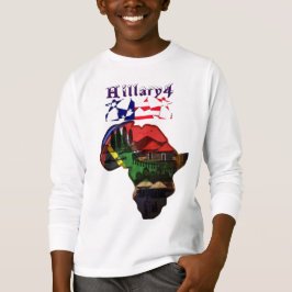 Camiseta Africa Hillary USA para Presidente más fuerte junt
