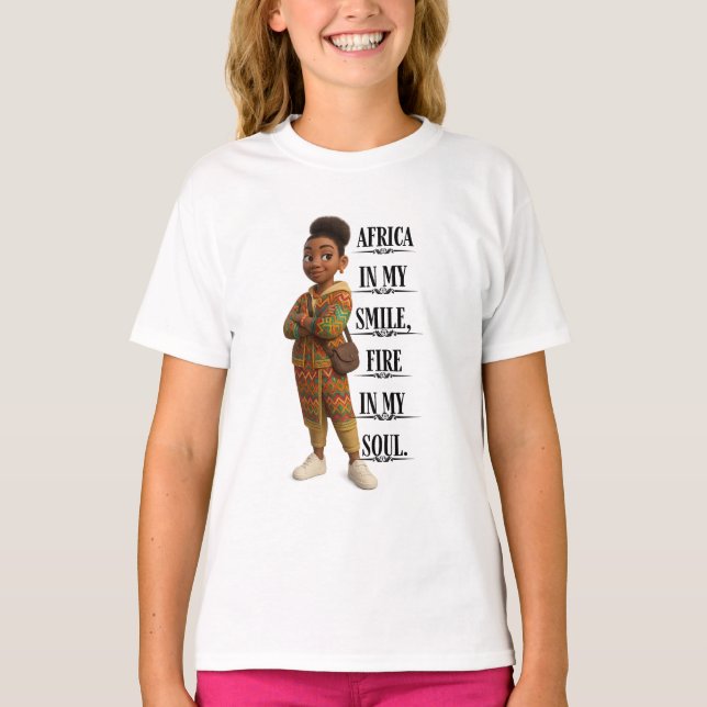 Camiseta Africa In My Smile Fire In My Soul (Anverso)