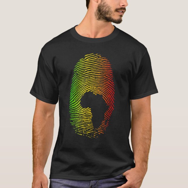 Camiseta Africa Is In My DNA Fingerprint African Roots Afri (Anverso)