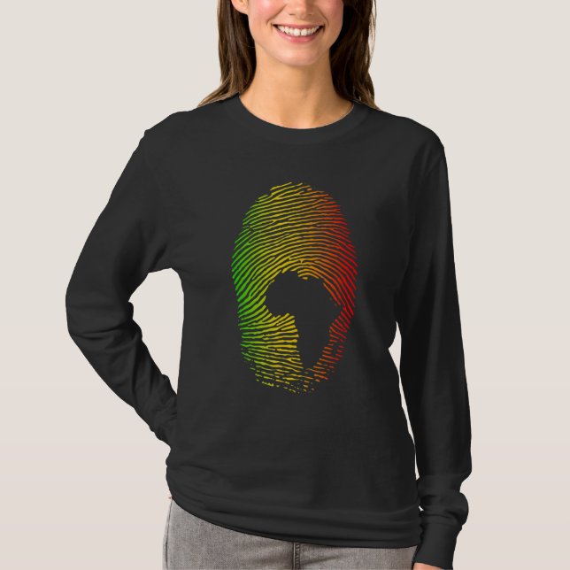 Camiseta Africa Is In My DNA Fingerprint African Roots Afri (Anverso)