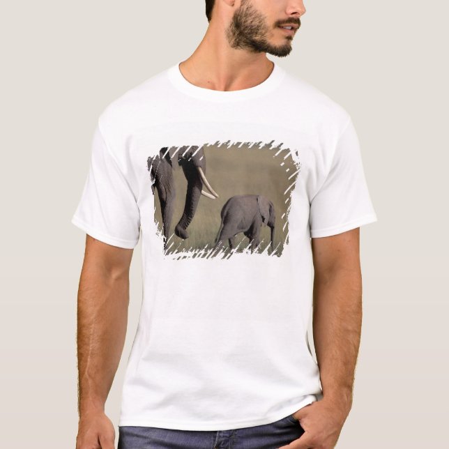 Camiseta África, Kenia, Parque Nacional Amboseli. Africano (Anverso)