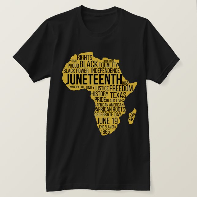 Camiseta África: La historia negra de las vidas negras impo (Anverso del diseño)