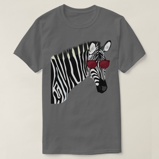 Camiseta África Lentes de sol para animales Zebra (Diseño del anverso)