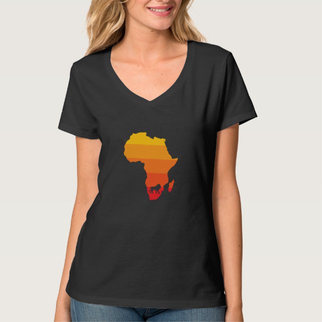 Camiseta Africa Lion Zoo Predator King Safari (Anverso)