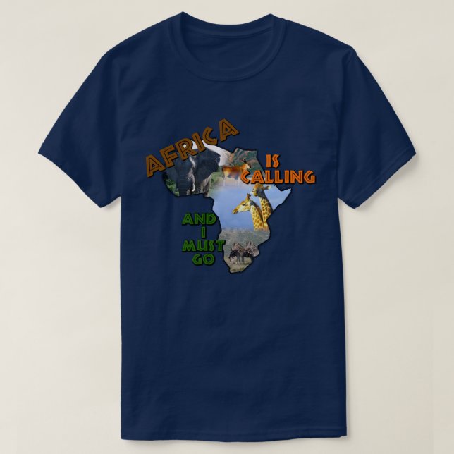 Camiseta África llama a la colonia africana de vida salvaje (Diseño del anverso)