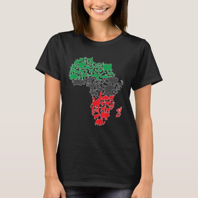 Camiseta Africa Map Animals (Anverso)
