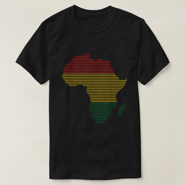Camiseta Africa Map Black History Month BLM Melanin Pride P (Diseño del anverso)