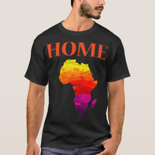 Camiseta Africa Map Home Black History Month African Americ