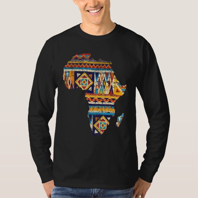 Camiseta Africa Map Kente Cloth Kwanzaa Men Women African G (Anverso)