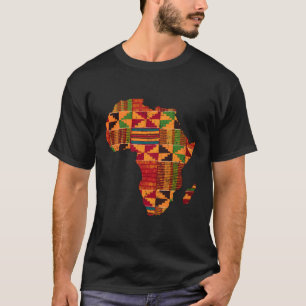 Camiseta Africa Map Kente para African