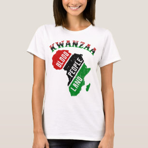 Camiseta Africa Map Kwanzaa Bloggers People Land Kwanzaa