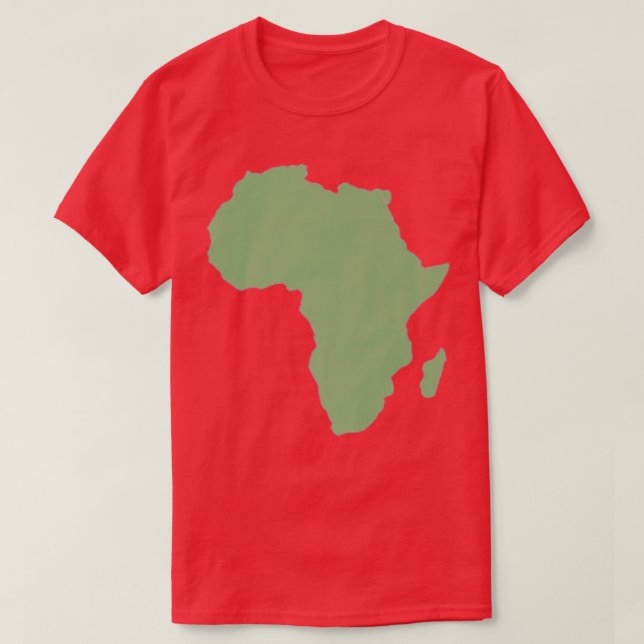 Camiseta África: Mapa de África de los principales hombres (Diseño del anverso)