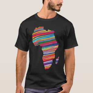 Camiseta África Mapa el colorido continente del país