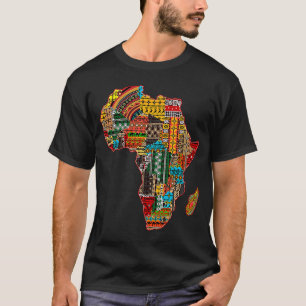 Camiseta África Mapa Nombres de países africanos Afro Melan