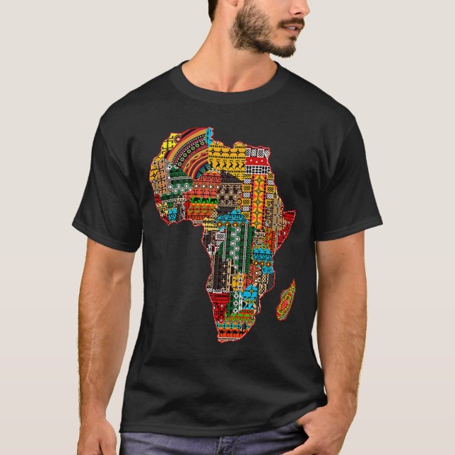 Camiseta África Mapa Nombres de países africanos Afro Melan (Anverso)