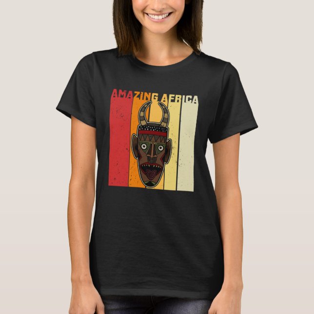 Camiseta Africa Mask African Afro History Reggae Melanin  1 (Anverso)