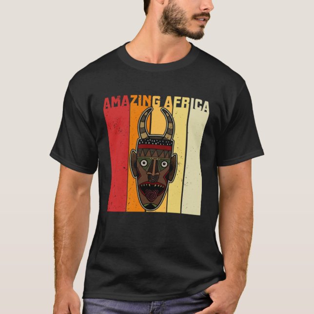 Camiseta Africa Mask African Afro History Reggae Melanin  1 (Anverso)