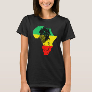 Camiseta África: Mujeres afroafricanas vintadas Mapa de his