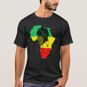 Camiseta África: Mujeres afroafricanas vintadas Mapa de his