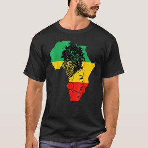 Camiseta África: Mujeres afroafricanas vintadas Mapa de his