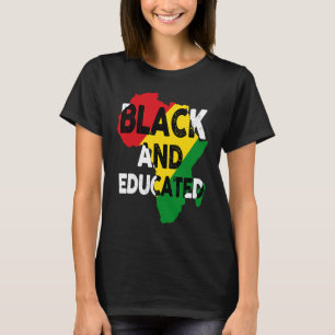 Camiseta África Negra E Historia Negra Educada Melanin Af