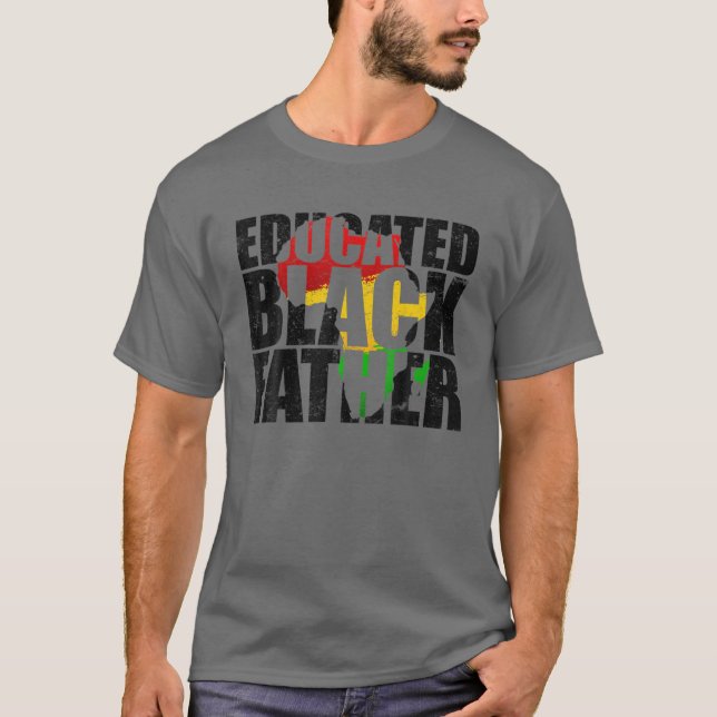 Camiseta África: Padre negro educado, historia tribal orgul (Anverso)