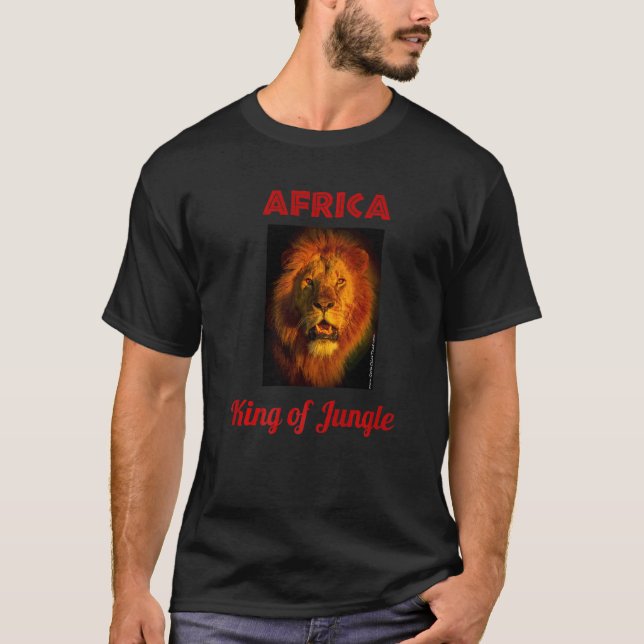 Camiseta África Rey De La Selva Impresionante León De Saf (Anverso)