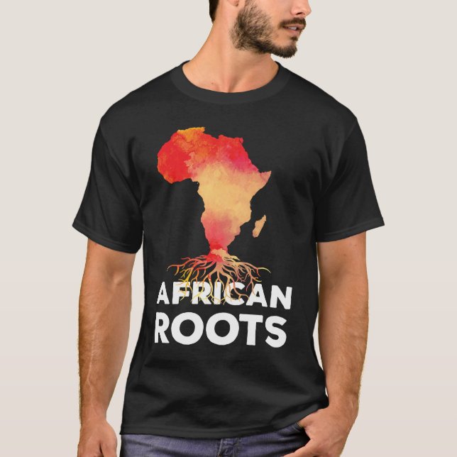 Camiseta Africa Roots Africa Map Orgulloso Afro (Anverso)