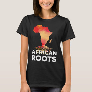 Camiseta Africa Roots Africa Map Orgulloso Afro