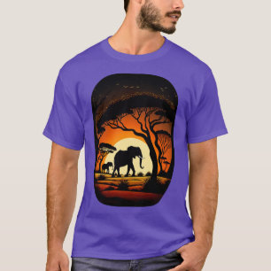 Camiseta África Sabana Elefante Ama Safari Africano Vacati