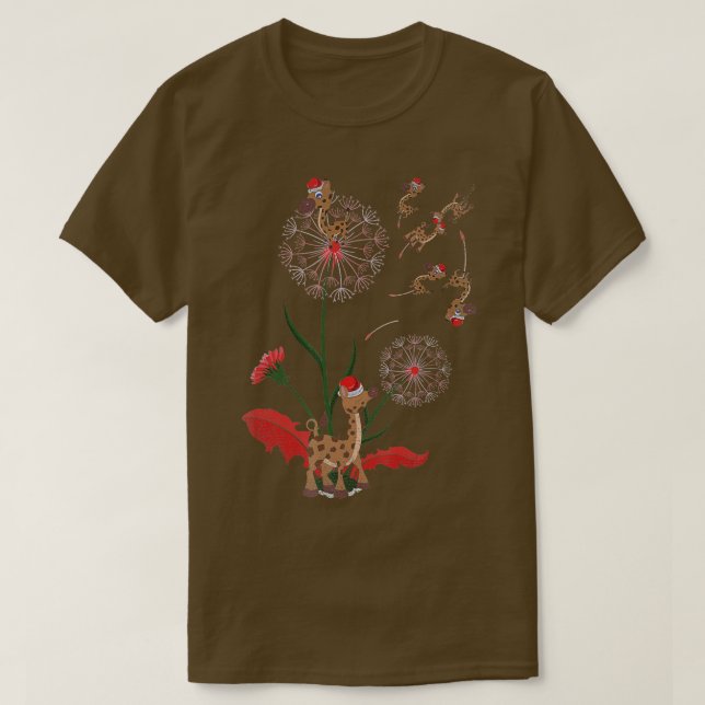 Camiseta Africa Safari Animal Lover Xmas Christmas Dandelio (Diseño del anverso)