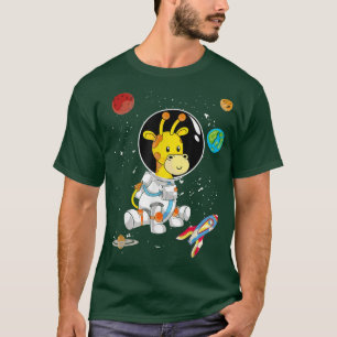 Camiseta África Safari Giraffe El Científico Espacial Cute 