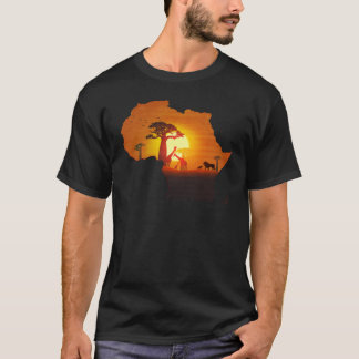 Camiseta Africa Savannah Continent Lion African King Cradle