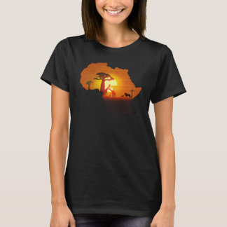Camiseta Africa Savannah Continent Lion African King Cradle