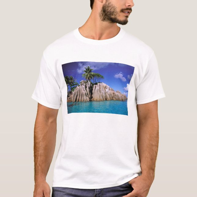 Camiseta África, Seychelles, Isla La Digue. Granito (Anverso)