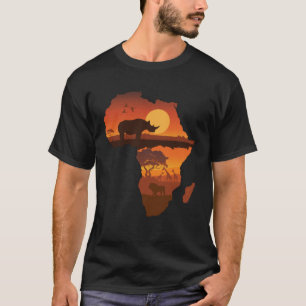 Camiseta África: Tarjeta de rinoceronte de león: cinco Safa