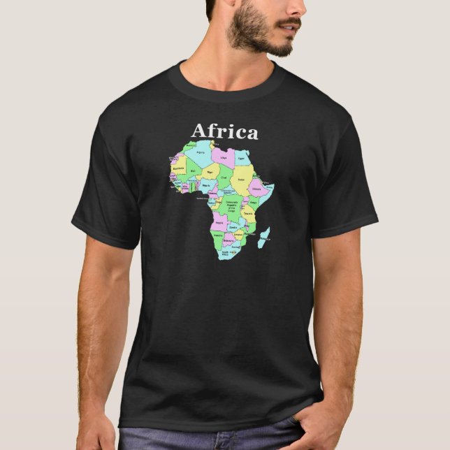 Camiseta África - (texto blanco para los artículos oscuros) (Anverso)