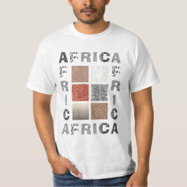 Camiseta África - texto y animal salvaje de la textura