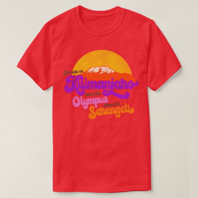 Camiseta ÁFRICA Toto Lyrics Tan Seguro Como Kilimanjaro (Diseño del anverso)